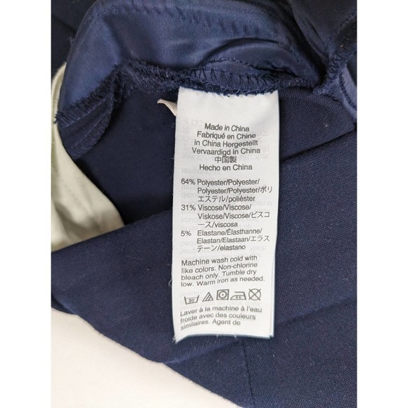 J Crew Cameron Dress Pants Navy Blue 10 Skinny Leg Slacks Trousers Pockets - Picture 3 of 6